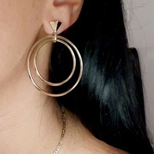 Gold Double Hoop Earrings